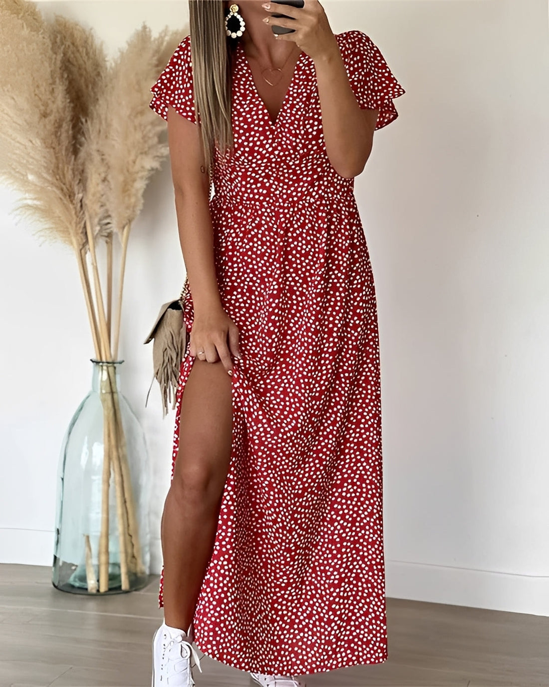 Kathleen - Vestido Maxi Casual con Abertura