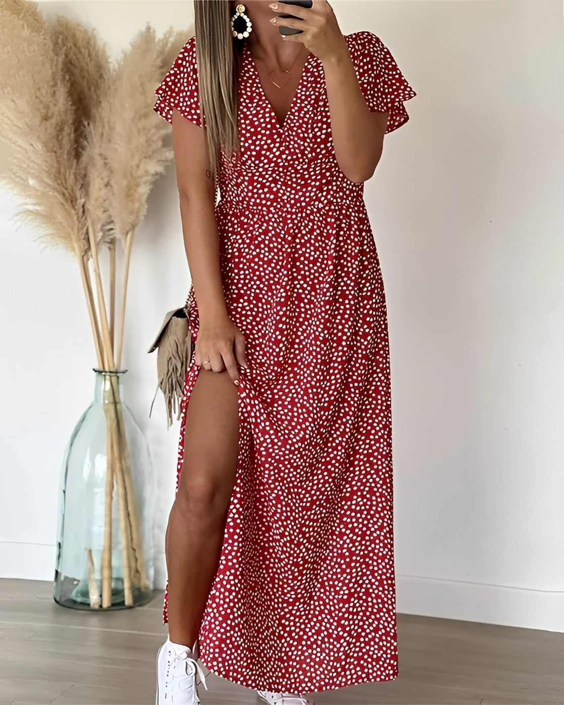 Kathleen - Vestido Maxi Casual con Abertura