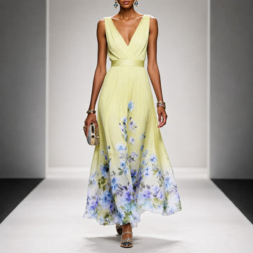 Tanisha - Vestido Maxi de Chifón Floral