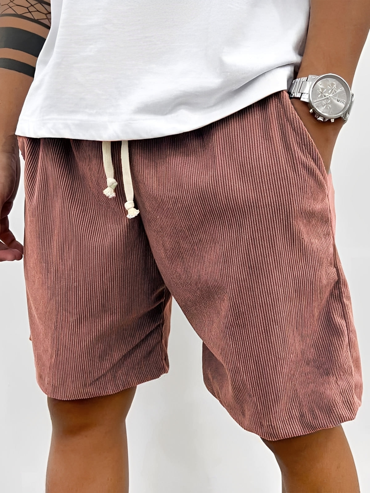 Roger - Pantalones Cortos con Cordón Casual