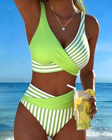 Angelica - Bikini Elegante a Rayas