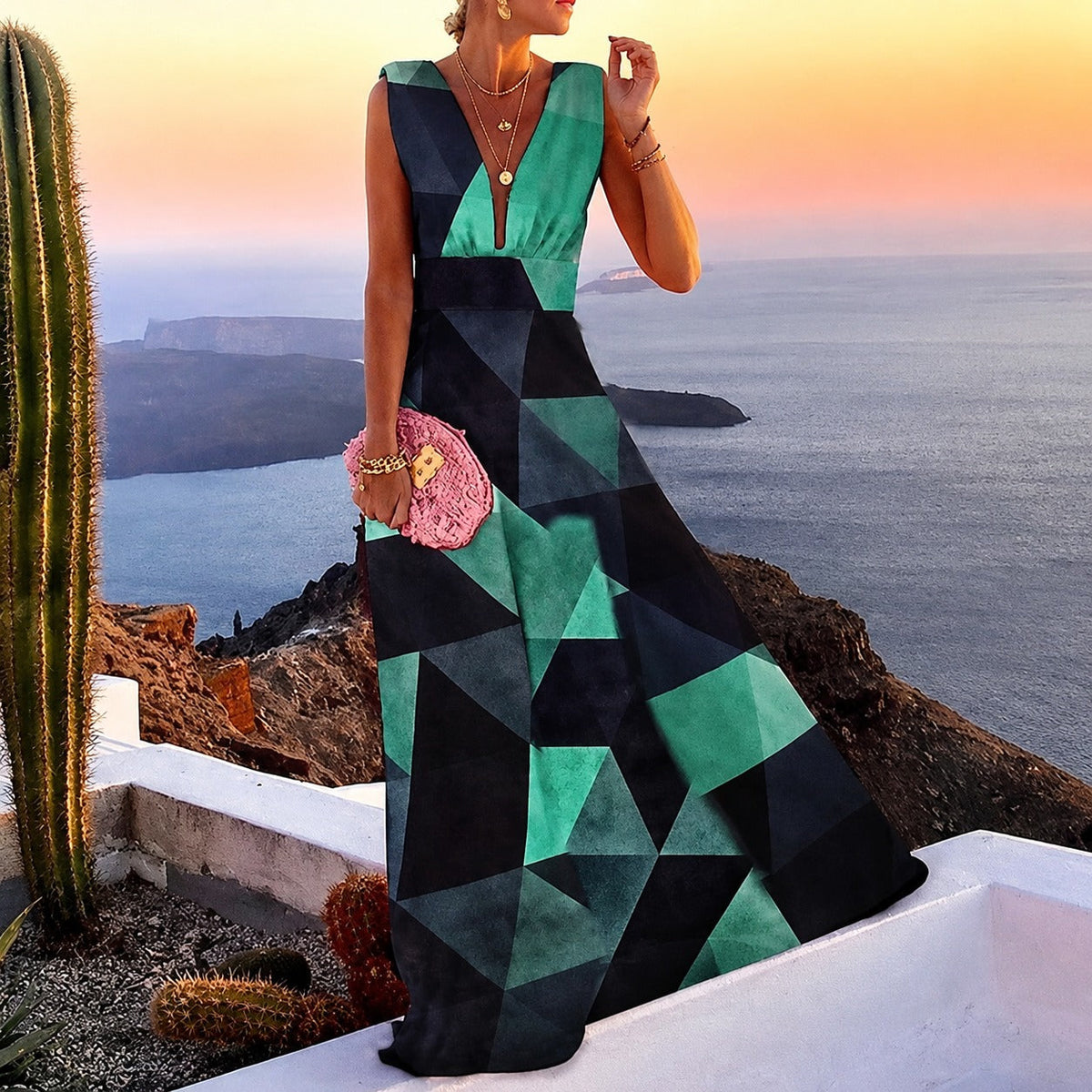 Kaylee - Vestido Maxi sin Mangas Estiloso