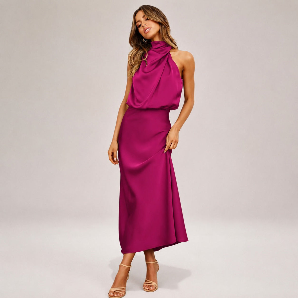 Lillie - Vestido Elegante con Escote Halter