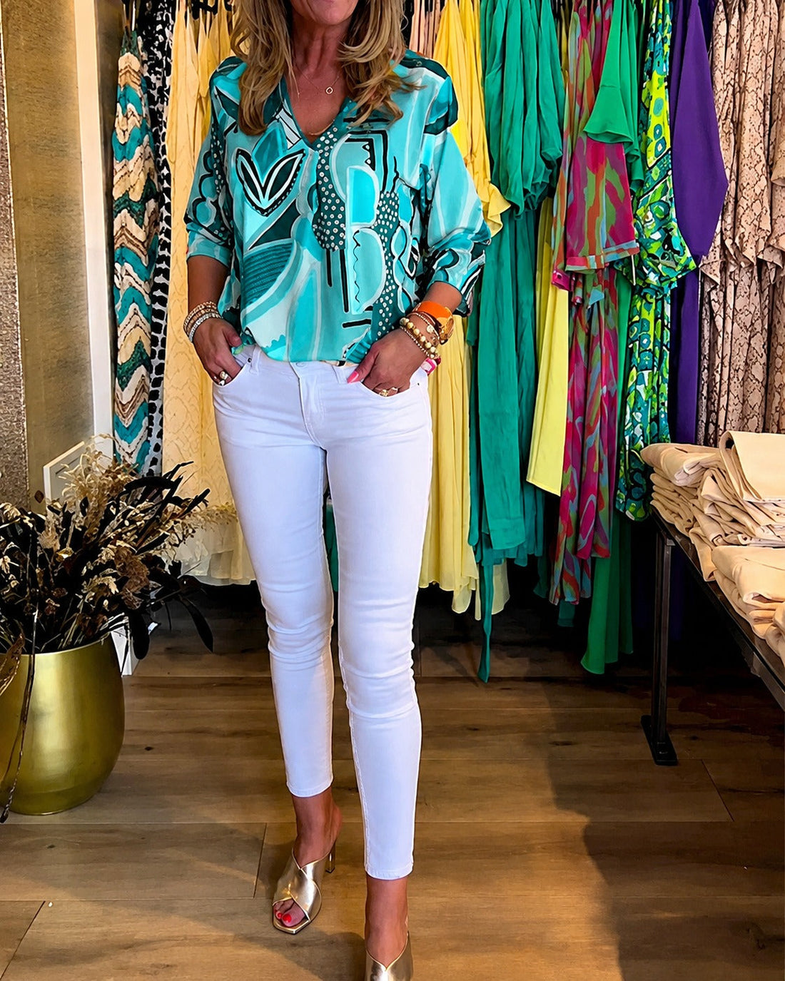 Chaya - Blusa Elegante de Manga Larga y Suelta