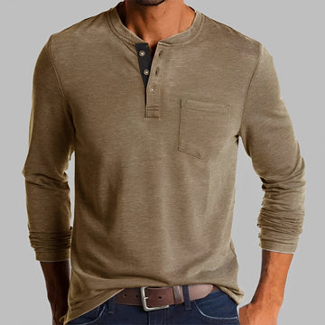 Dalton - Camisa Henley de Manga Larga