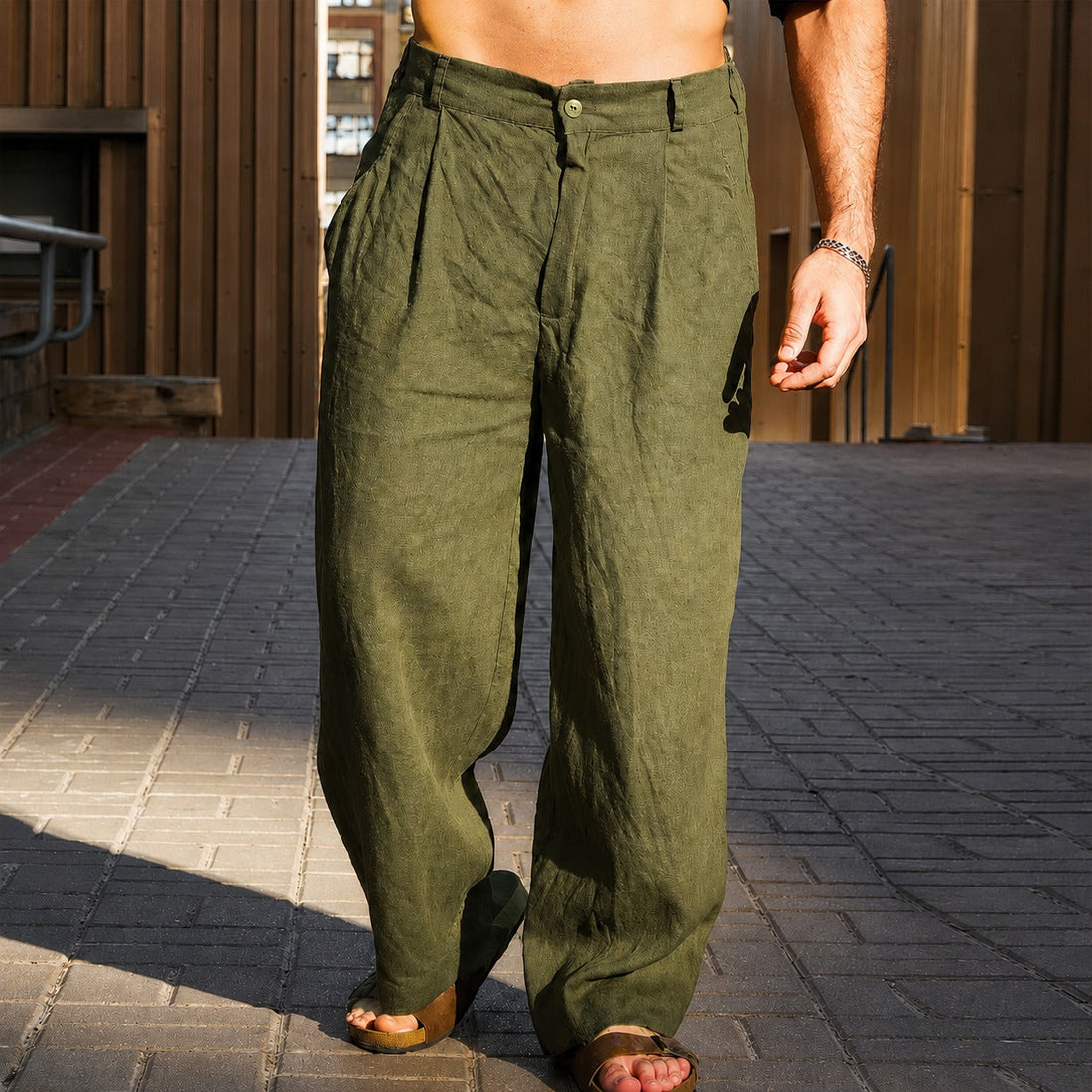 Brandon - Pantalones Anchos y Ligeros