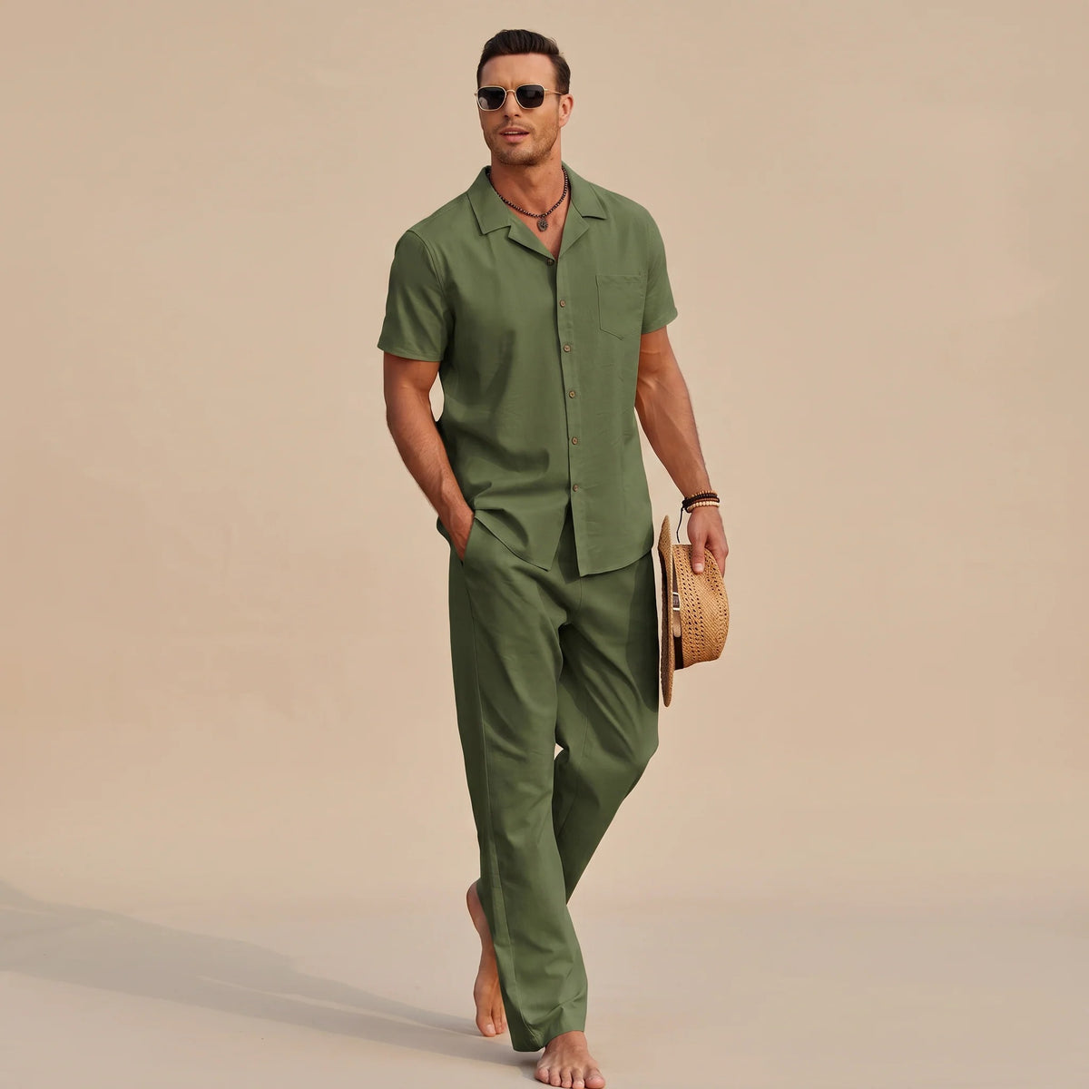 Hampton - Conjunto de Camisa Relajada y Cómoda