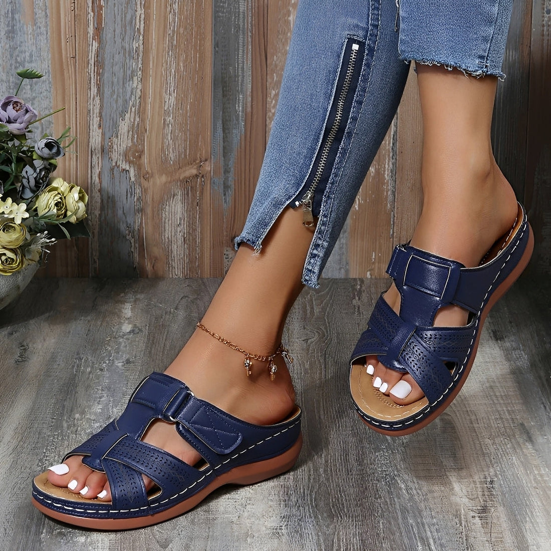 Elouise - Sandalias Cómodas con Correas Ajustables