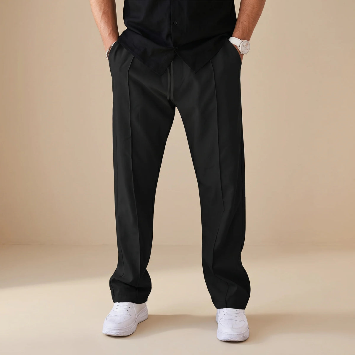 Chandler - Pantalones Jogger Rectos Minimalistas