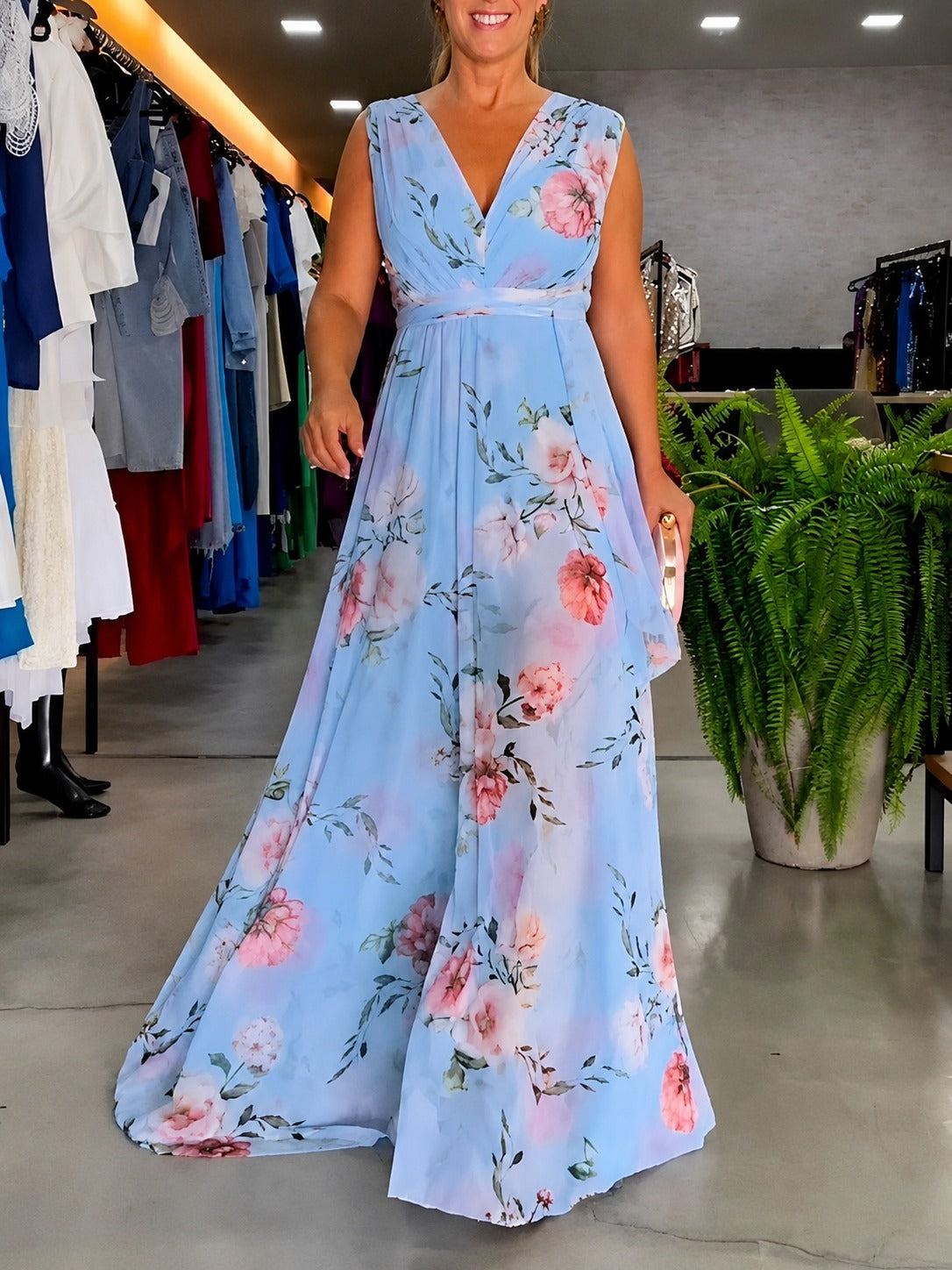 Hana - Vestido Casual Floral sin Mangas