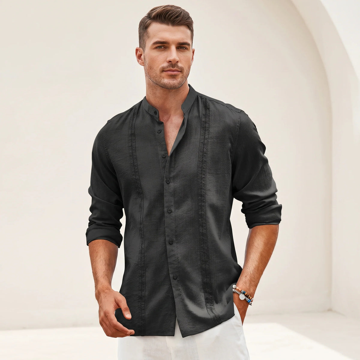 Olivier - Camisa Elegante Bordada