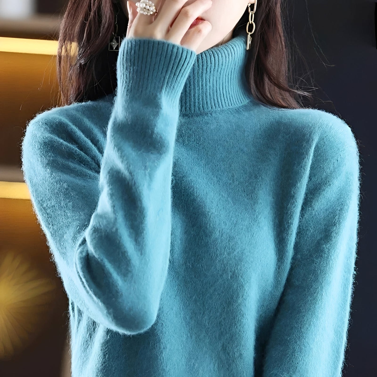 Letizia - Suéter elegante de cuello alto