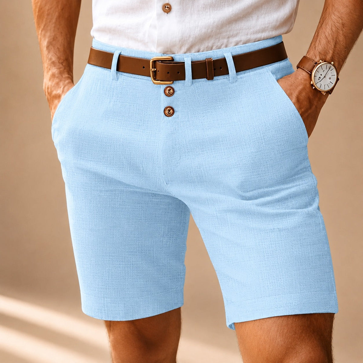 Herbie - Pantalones cortos casuales con botones