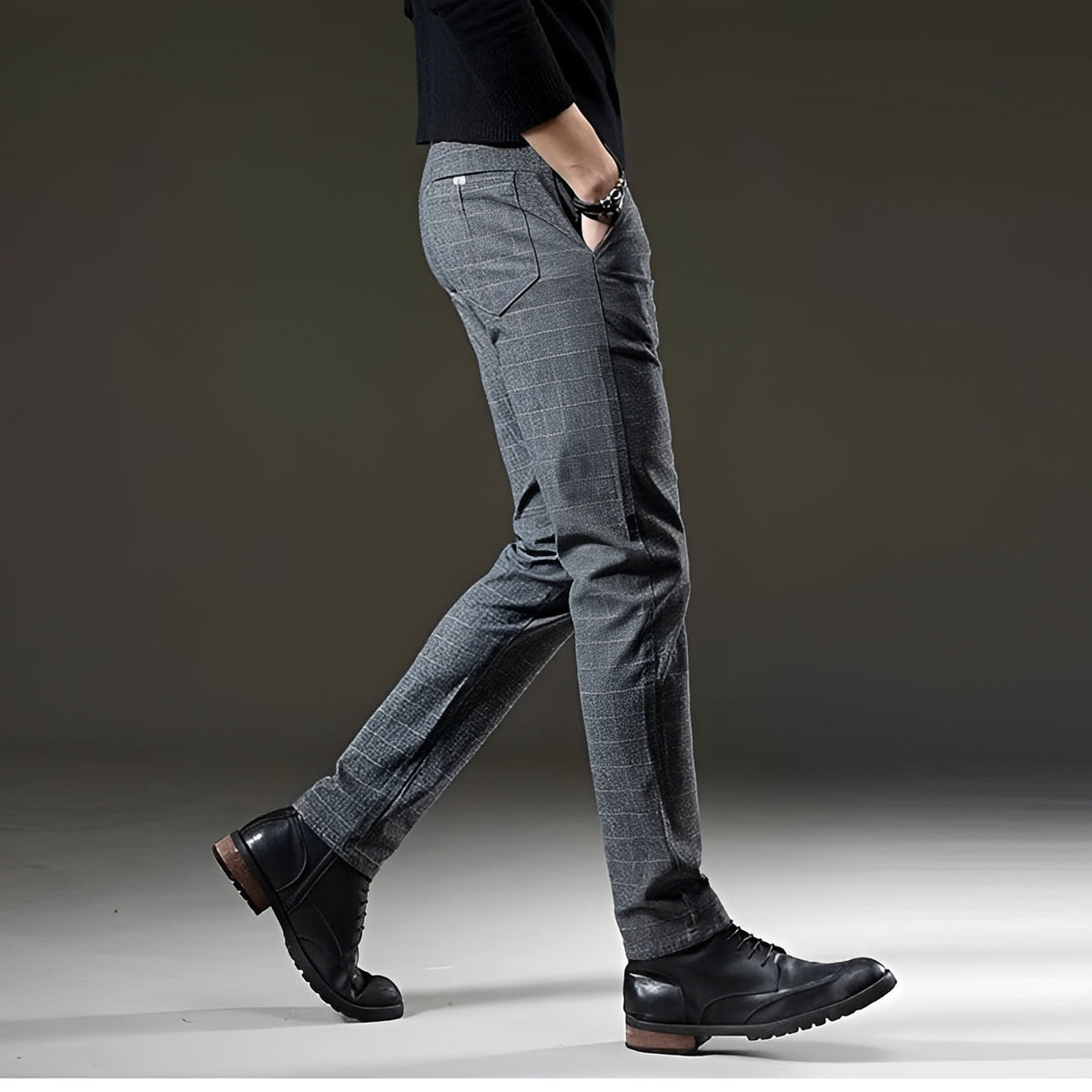 Kristian - Pantalones Elegantes con Patrón de Cuadros