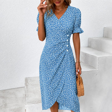 Gabriella - Vestido Irregular Floral Estiloso