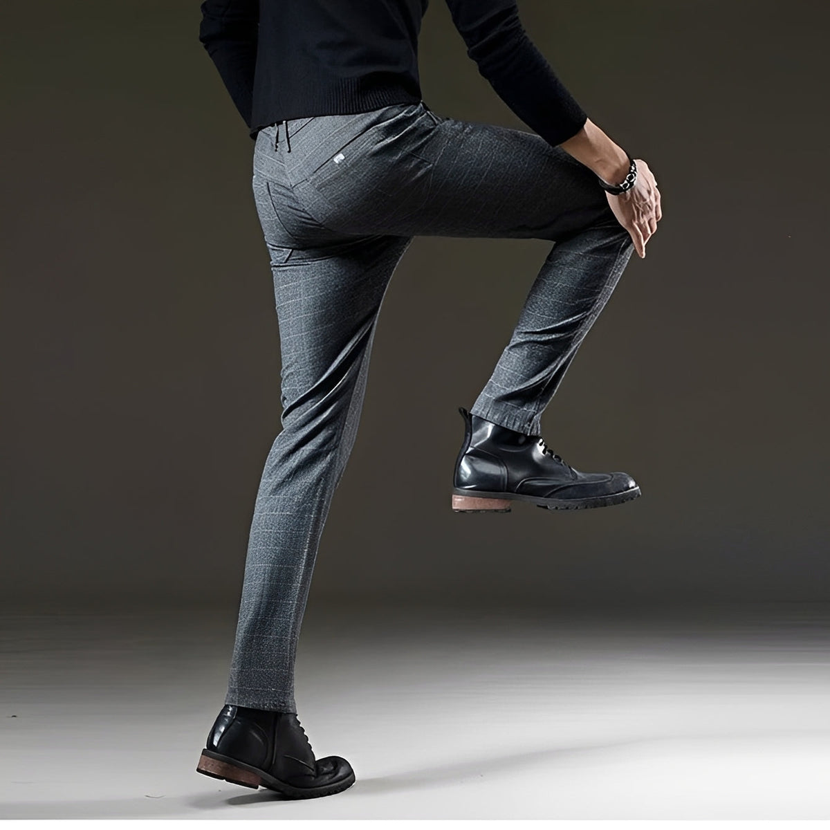 Kristian - Pantalones Elegantes con Patrón de Cuadros