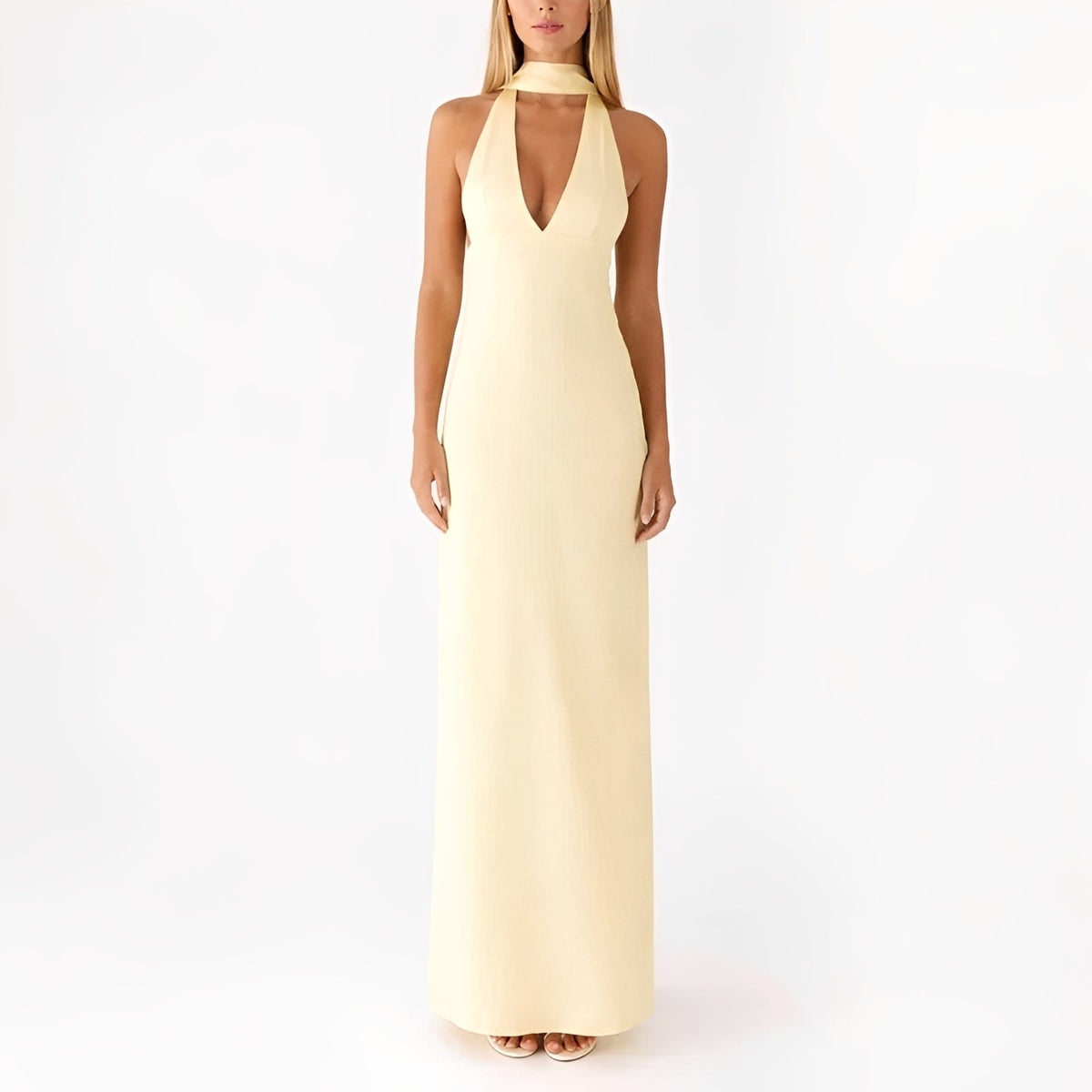 Amelie - Vestido Maxi con Cuello Halter