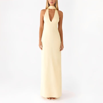 Amelie - Vestido Maxi con Cuello Halter