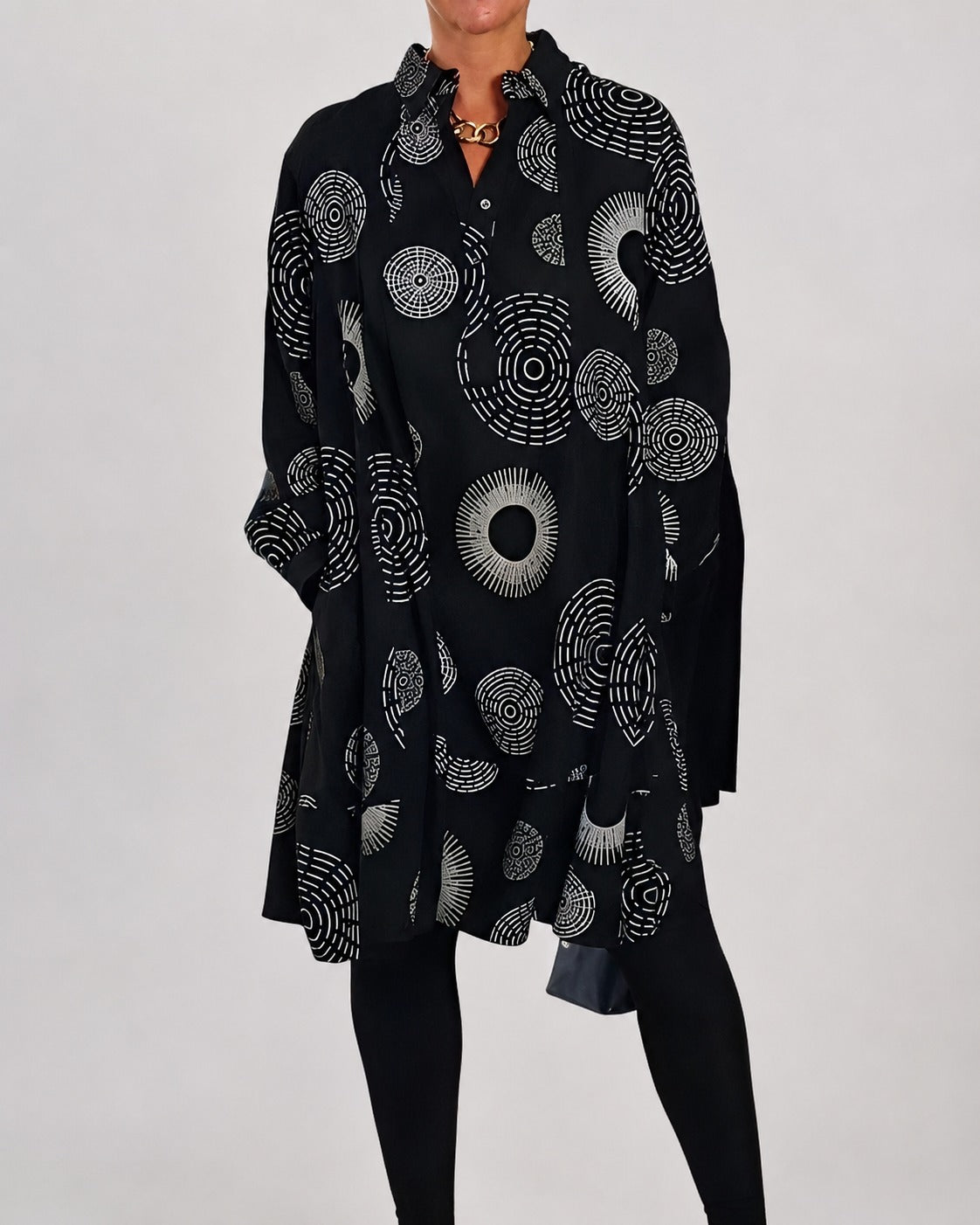 Lacie - Vestido Suelto con Solapa