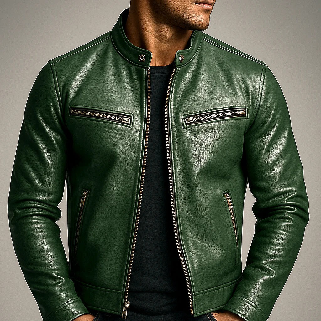 Harris - Chaqueta Clásica de Motociclista