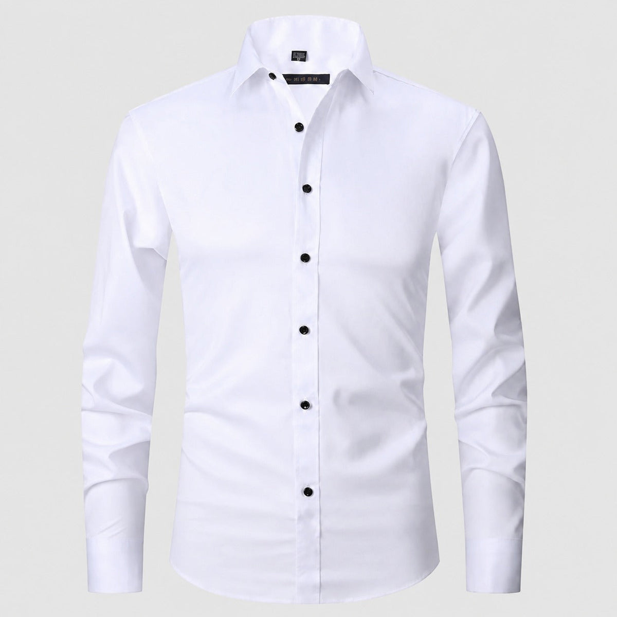 Quandell - Camisa cómoda de hombre de tela elástica