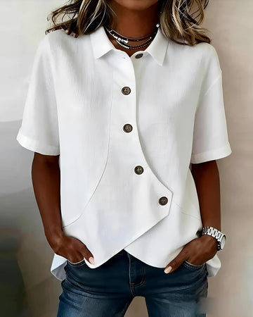 Mia - Blusa Asimétrica con Botones