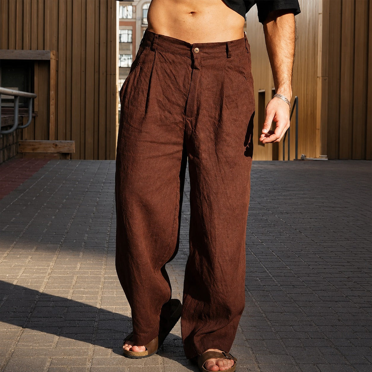 Brandon - Pantalones Anchos y Ligeros