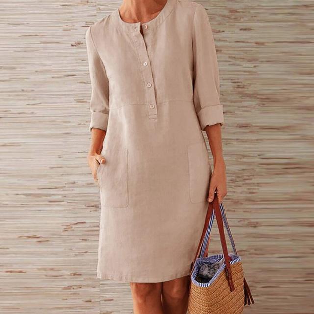 sabella - Vestido midi chic, estilo brisa de verano