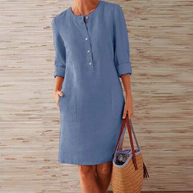 sabella - Vestido midi chic, estilo brisa de verano