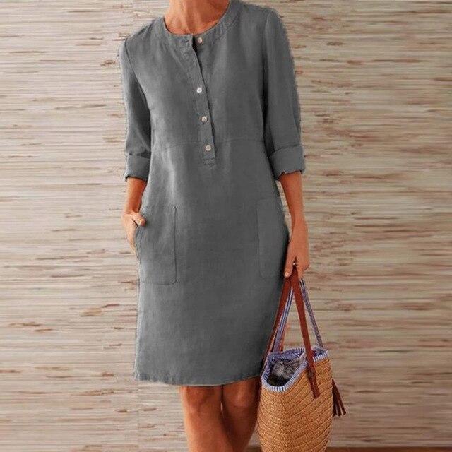 sabella - Vestido midi chic, estilo brisa de verano