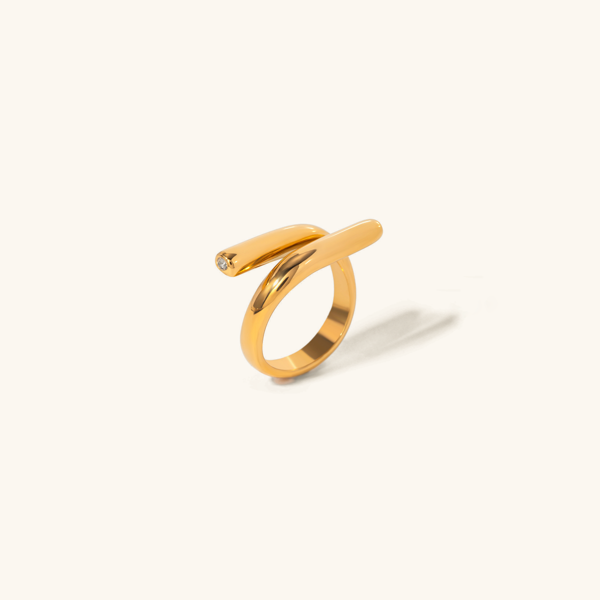 Praire - Anillo dorado paralelo