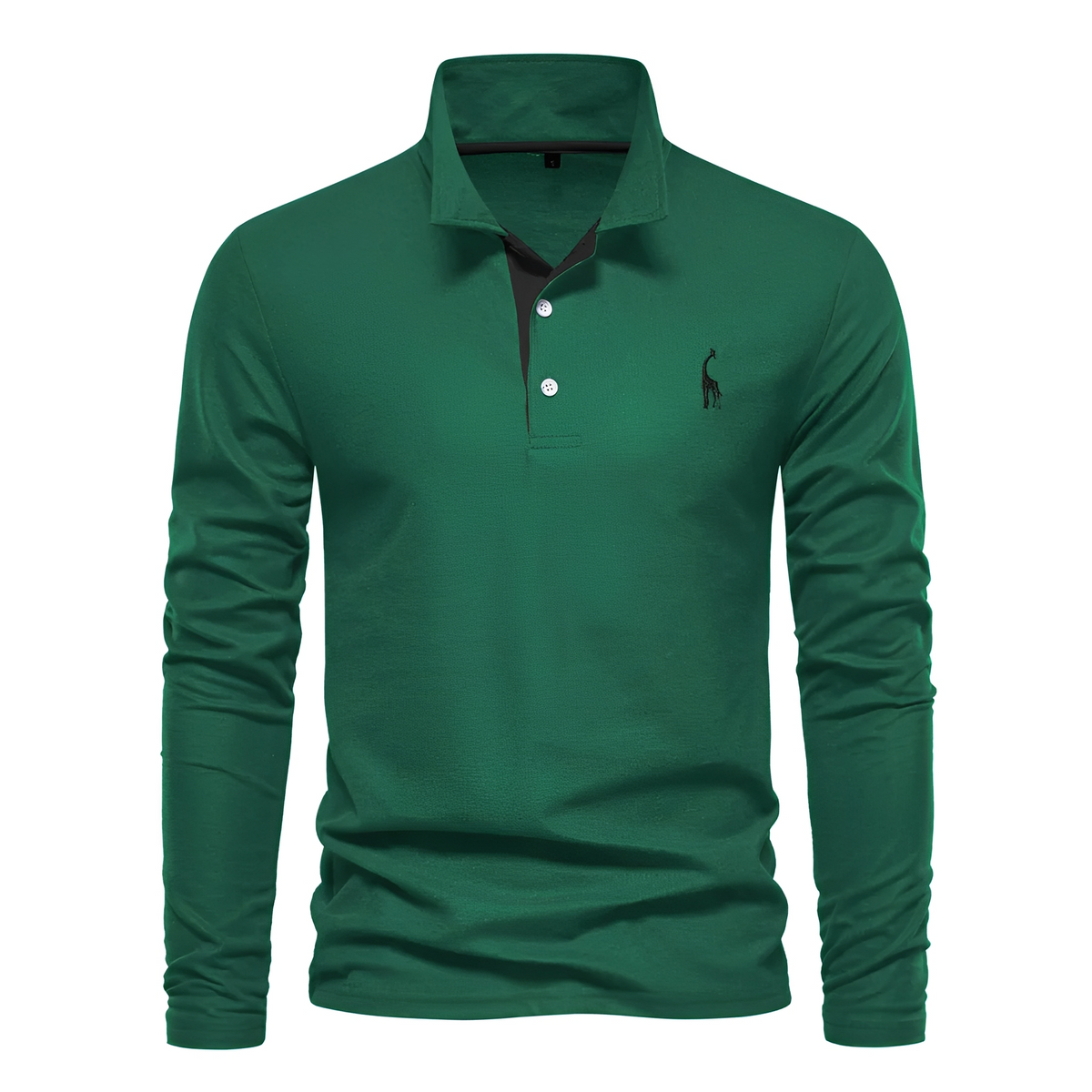 Antoine - Polo casual de manga larga para hombres