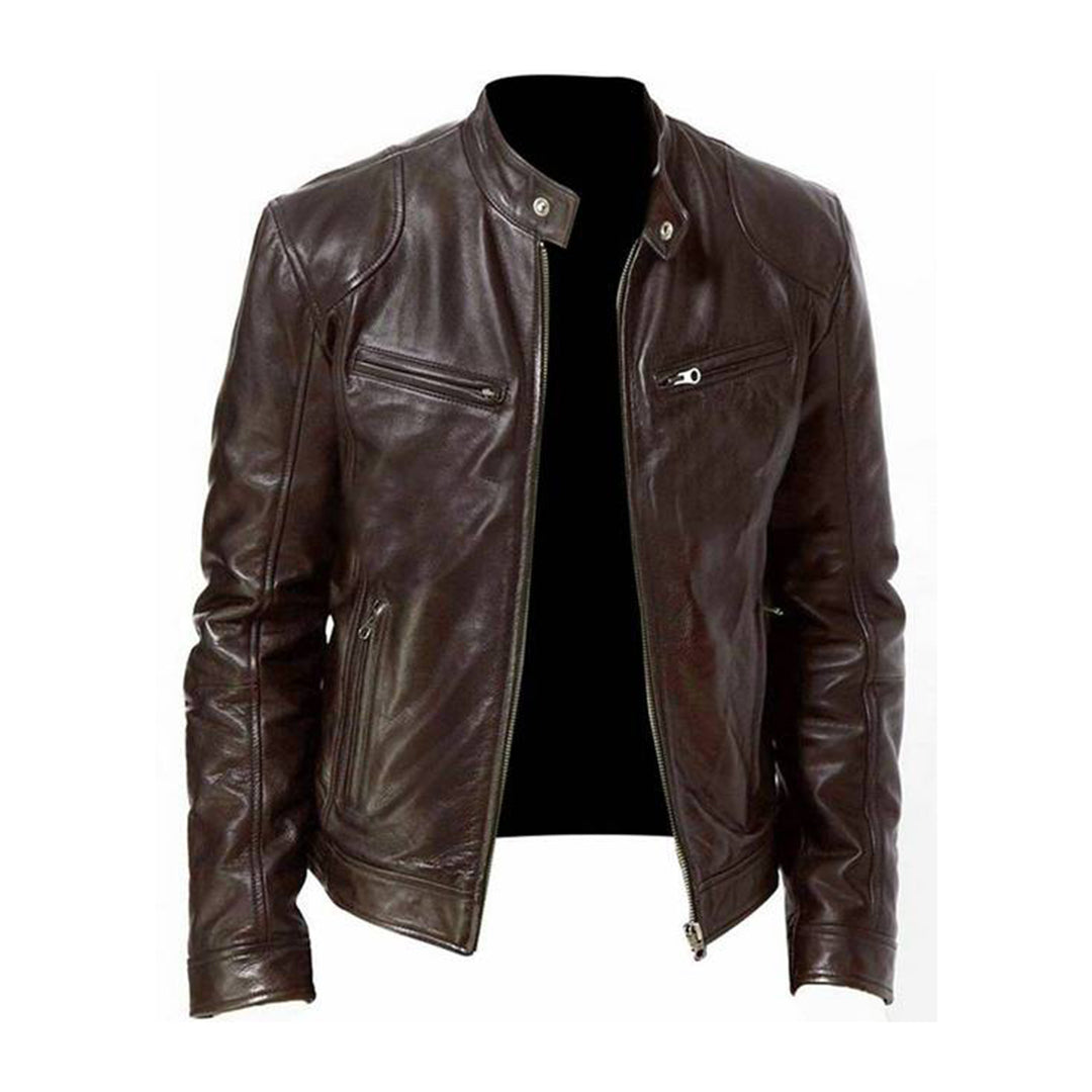 Chaqueta de piel elegante Rainer para hombre