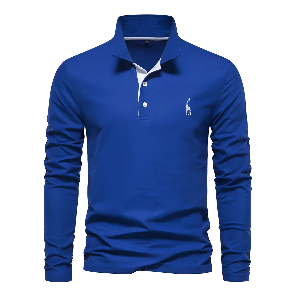 Antoine - Polo casual de manga larga para hombres
