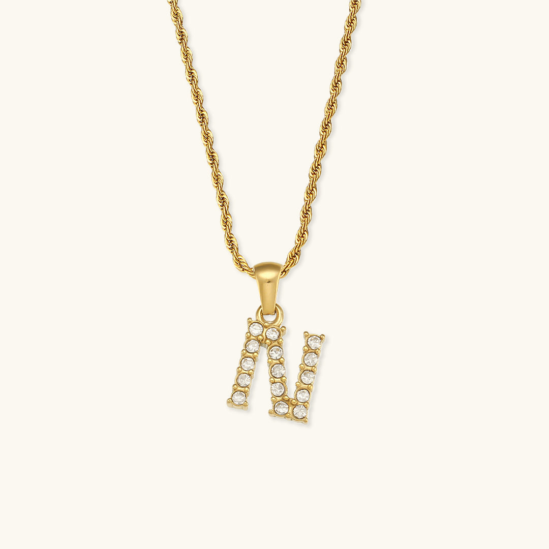 Maeve - Collar de diamantes con letras iniciales