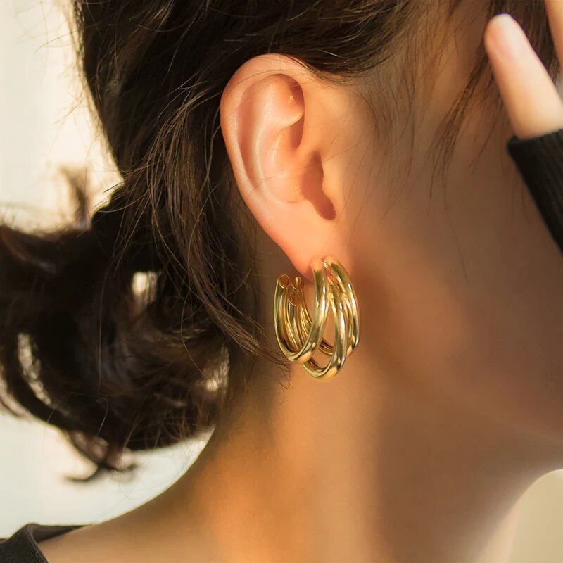 Aro triple - 3 aros dorados