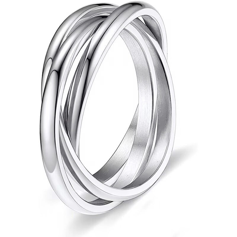 Sansen – Conjunto de anillos de tres anillos de acero de titanio