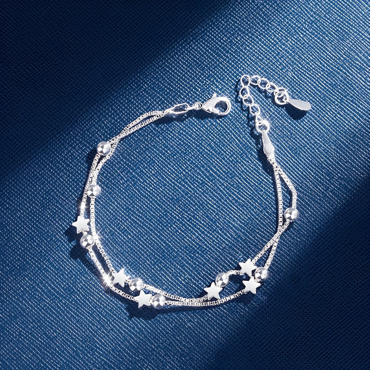 Yuna – Pulsera doble círculo estrella de estilo coreano
