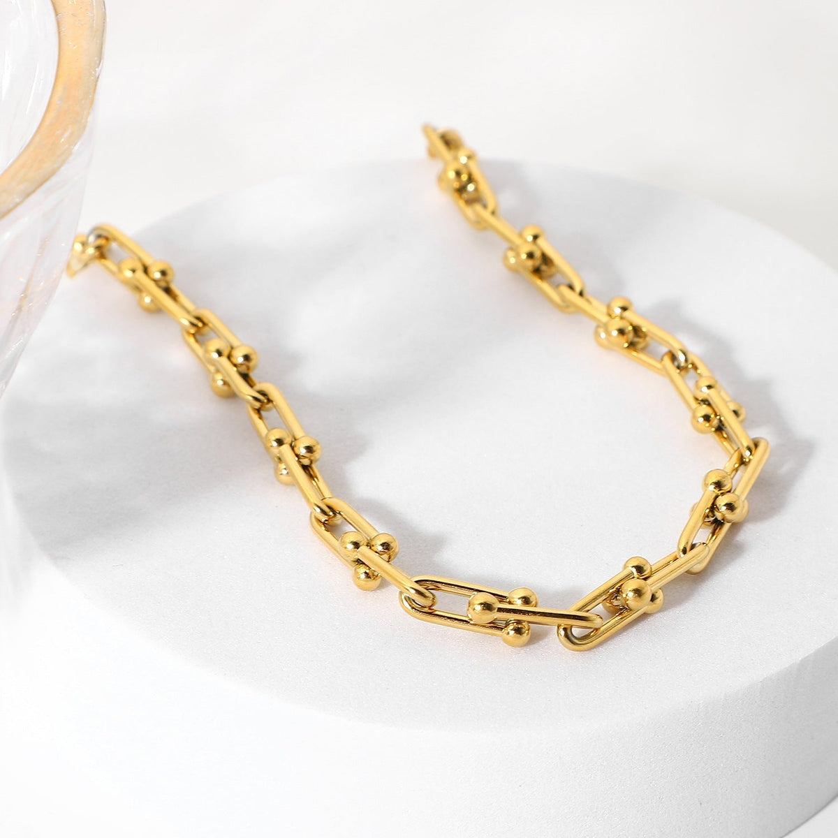 Collar de oro pesado en cascada