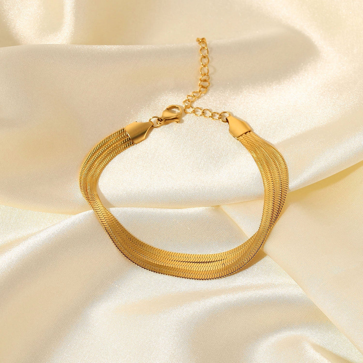 Abela - Pulsera de 3 capas en espiga