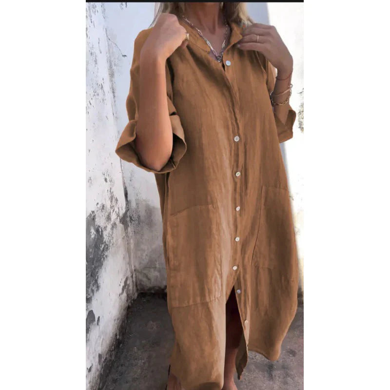 Valerie – Vestido camisero casual para mujer
