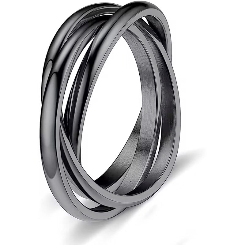 Sansen – Conjunto de anillos de tres anillos de acero de titanio