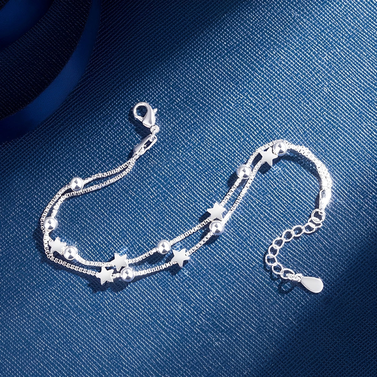 Yuna – Pulsera doble círculo estrella de estilo coreano