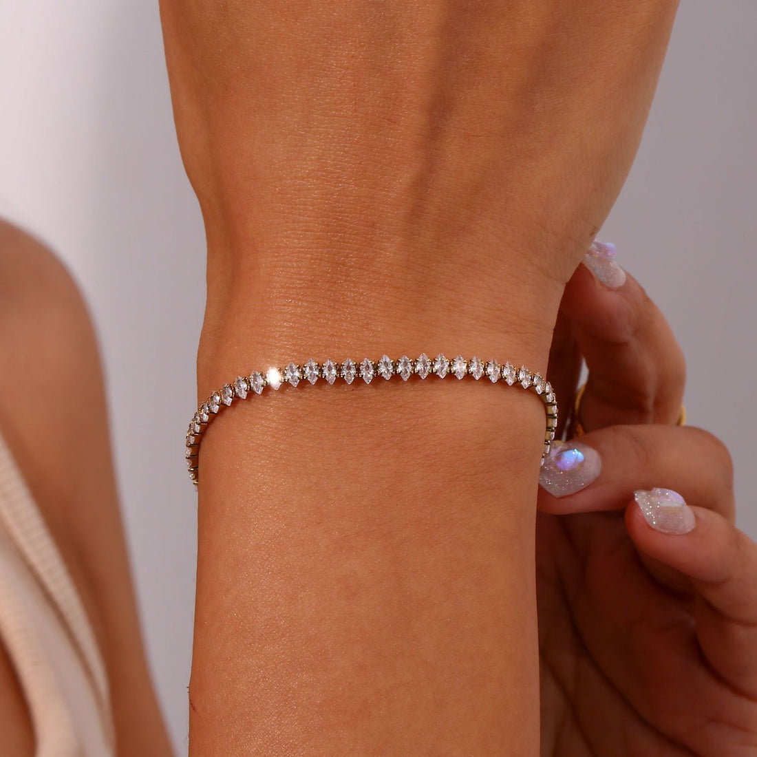 Georgina - Pulsera de tenis con diamantes