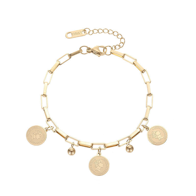 Maja – Pulsera Regulable con Monedas de Oro