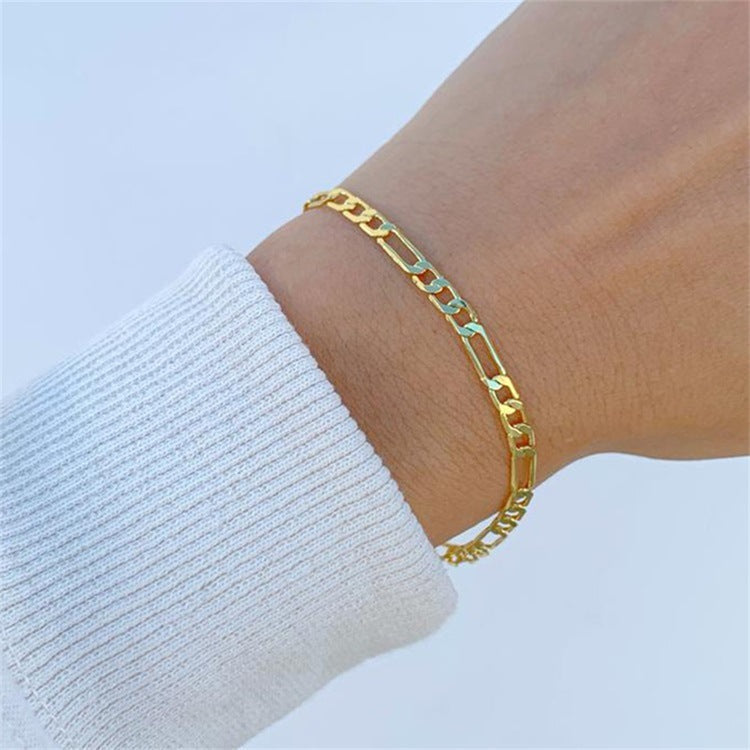 Saturn - Pulsera de eslabones dorados