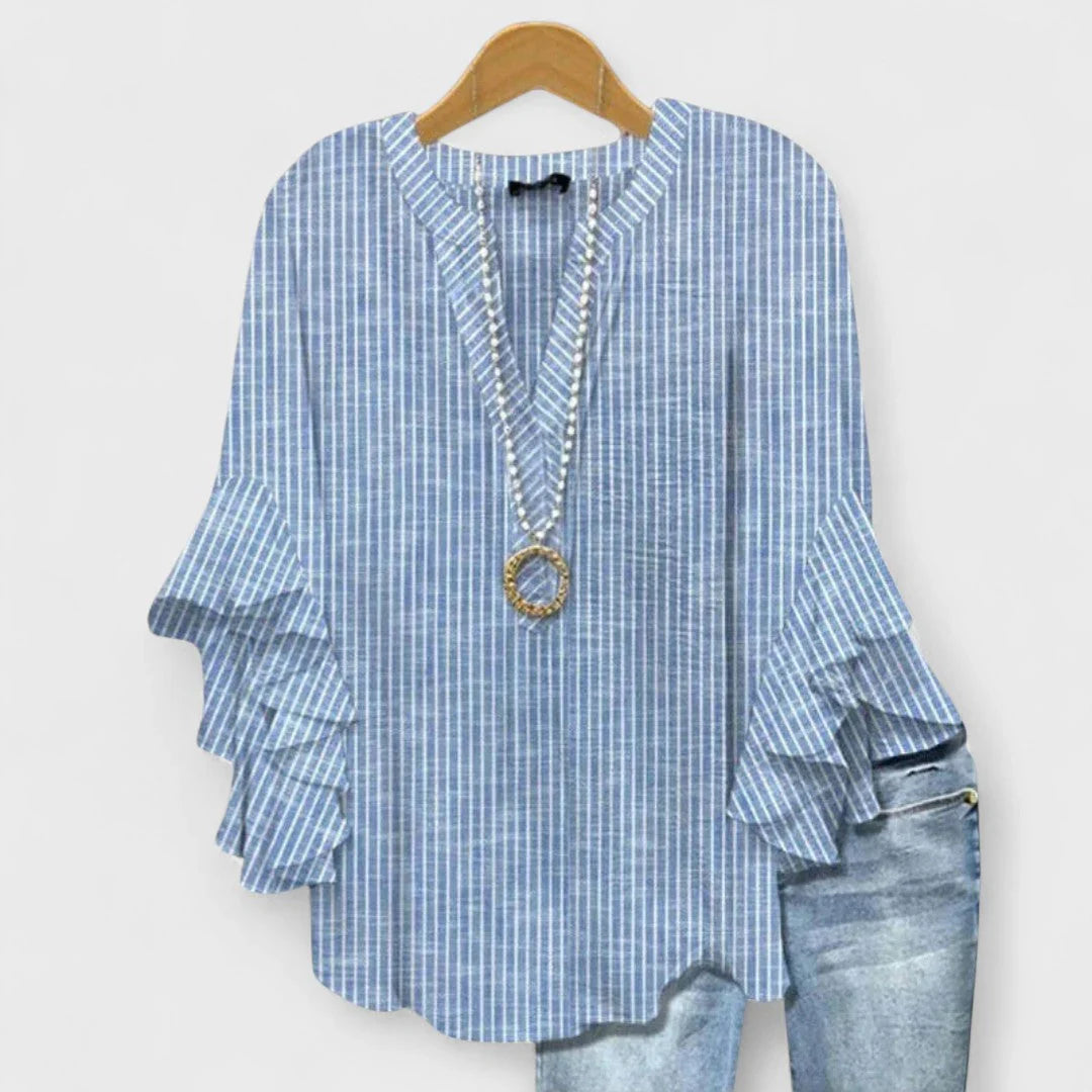 Kay- Elegante blusa para damas con estampado floral