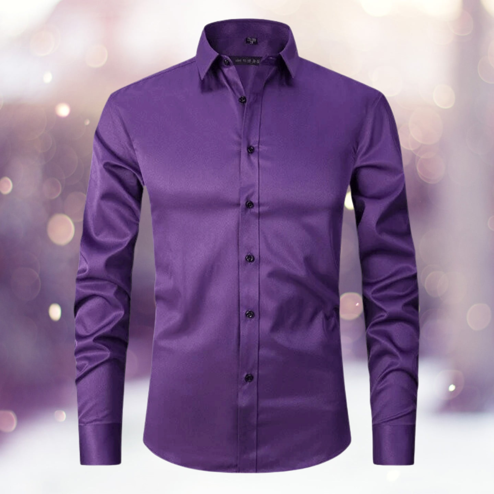 Regor - Camisa lisa, sin planchar