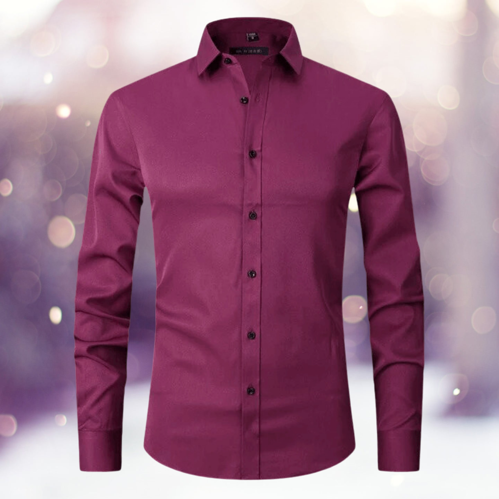 Regor - Camisa lisa, sin planchar