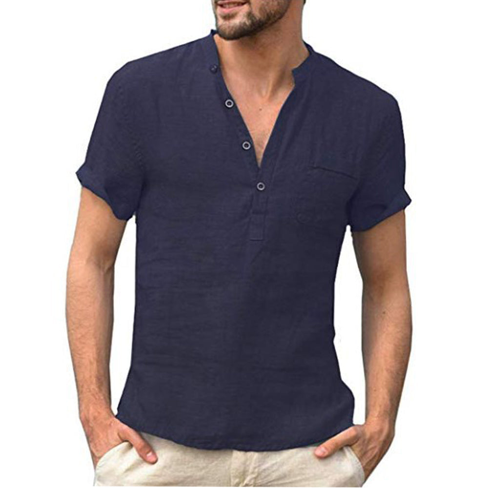 Korbin - Camisa Casual de Manga Corta para Hombre